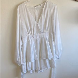 Goodnight Macaroon white romper NEVER WORN